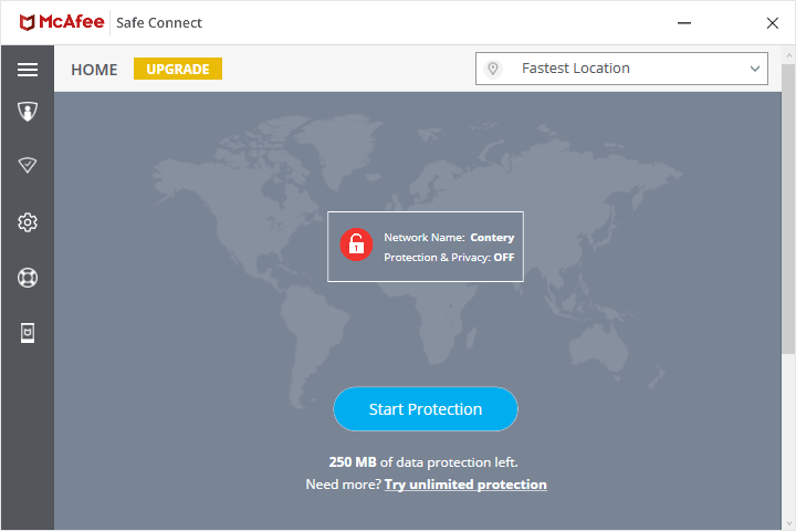 mcafee vpn locations